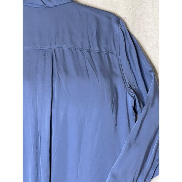 Chico's Women's Modal Button-Up Shirt Size 2 (US 12/14) Blue Career Boho - Picture 8 of 13